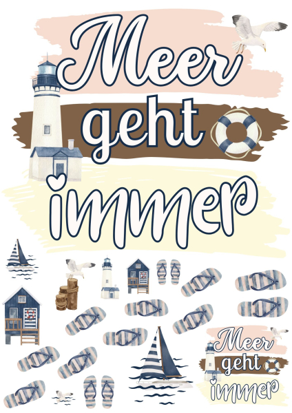 Bügelbild Meer geht immer "Rose Estate"